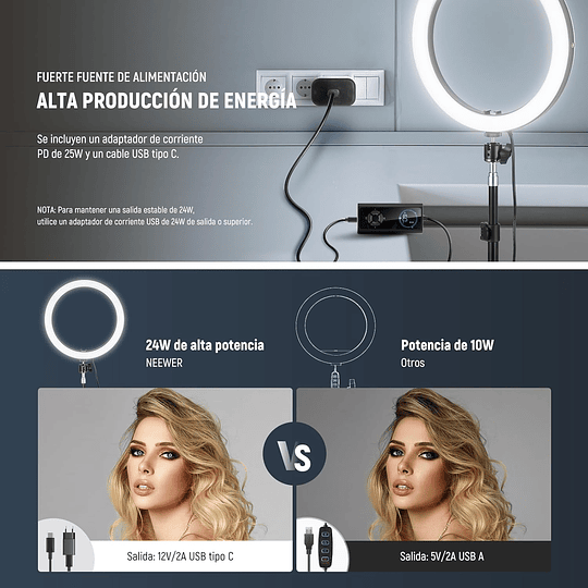 Neewer RH12B Anillo de Luz LED de 30,5cm con Soporte de 180cm - Image 6
