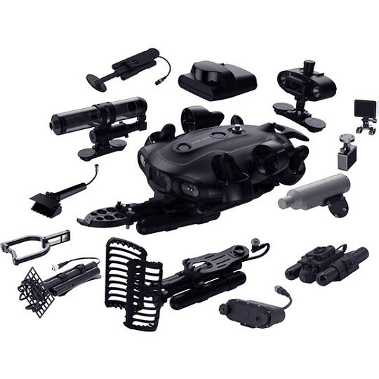 QYSEA FIFISH E-GO E-E200A ROV Submarino con IA Brazo Robótico 4 Baterías Estación de Carga y Maleta (Cable de 200m) - Image 4