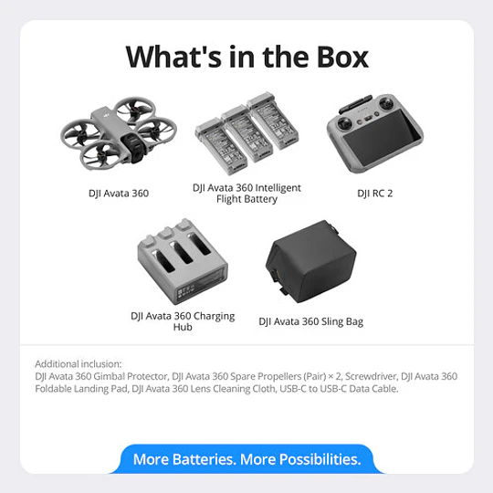 DJI Avata 360 Fly More Combo Drone con RC 2 (PREVENTA LANZAMIENTO) - Image 9