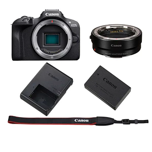 Canon EOS R100 Starter Kit - Listo para usar con tus Lentes EF / 6052C002