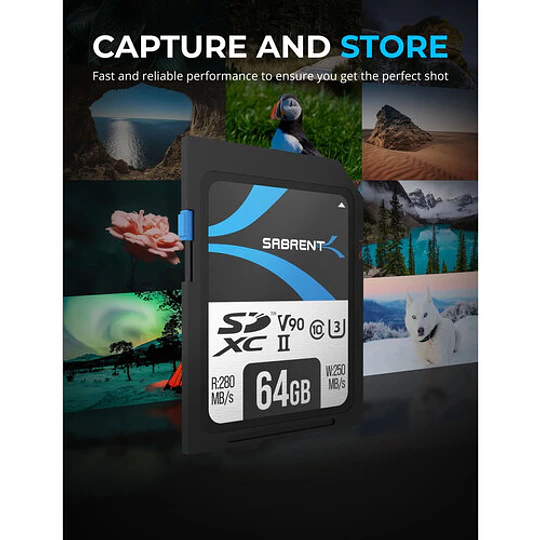 Sabrent 64GB Rocket UHS-II SDXC Tarjeta de Memoria (Lectura de hasta 280 MB/s y Escritura de hasta 250 MB/s) - Image 6