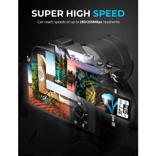 Sabrent 256GB Rocket UHS-II SDXC Tarjeta de Memoria (Lectura de hasta 280MB/s y Escritura de hasta 250MB/s) - Image 4
