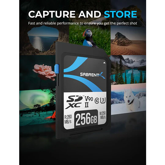 Sabrent 256GB Rocket UHS-II SDXC Tarjeta de Memoria (Lectura de hasta 280MB/s y Escritura de hasta 250MB/s) - Image 7
