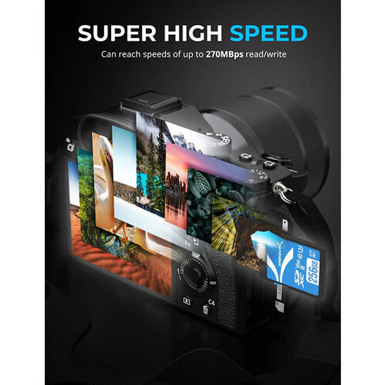 Sabrent 256GB Rocket UHS-II SDXC Tarjeta de Memoria (Lectura de hasta 270MB/s y Escritura de hasta 170MB/s) - Image 4