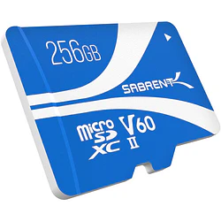 Sabrent Rocket V60 UHS-II de 256 GB Tarjeta de Memoria microSDXC con Adaptador SD