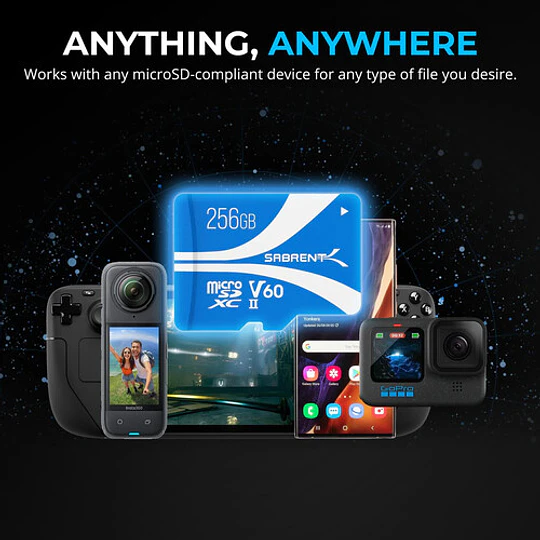 Sabrent Rocket V60 UHS-II de 256 GB Tarjeta de Memoria microSDXC con Adaptador SD - Image 7