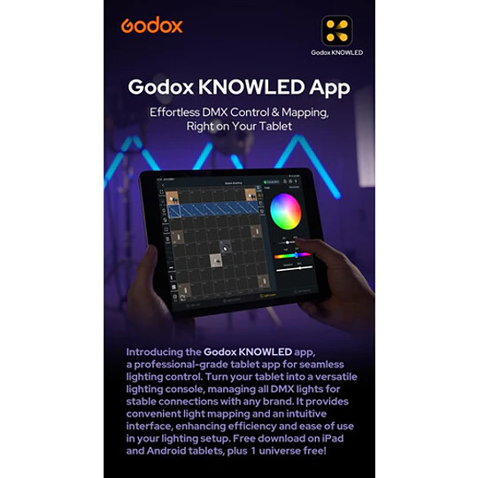 Godox KNOWLED Full-Color LED Light M600R Basic Kit (Bowens Mount, 600W)  - Image 4