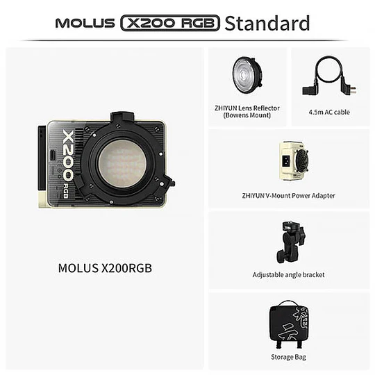 ZHIYUN MOLUS X200 RGB COB LIGHT STANDAR / ZY30029 - Image 5