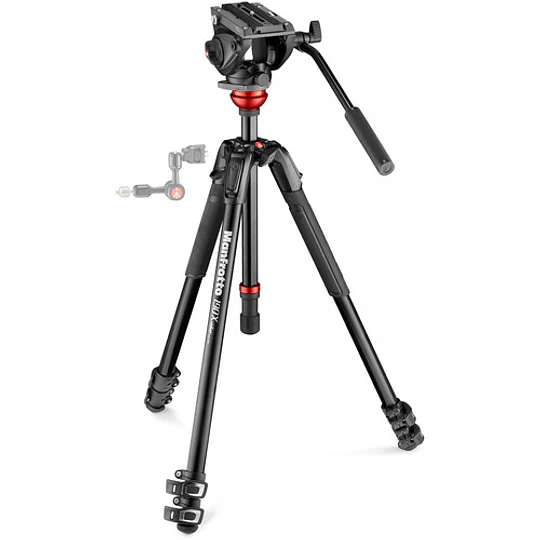 Manfrotto MVK500190XV Kit de Vídeo Fluido Cabezal 500AH y Trípode de Aluminio 190X con Bocha Niveladora - Image 3