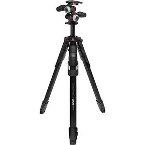 Manfrotto ONE Photo Trípode de Aluminio con Cabezal Panorámico/Inclinable de 3 Vías XPRO
