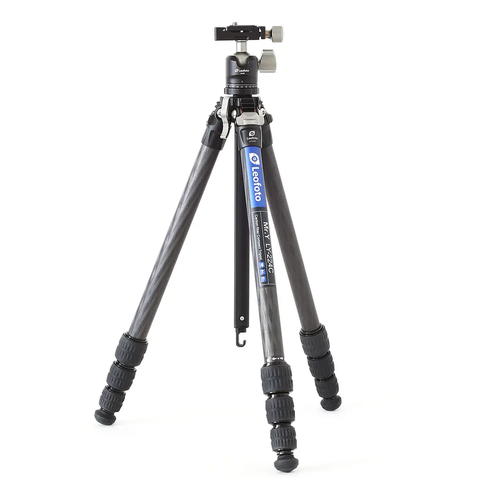 LEOFOTO LY-224C+LH25 Kit Trípode Carbono Ranger de 4 Seccion