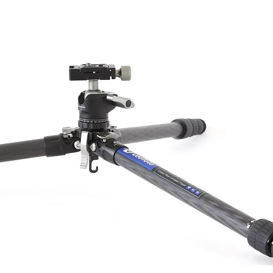 LEOFOTO LY-224C+LH25R Kit Trípode Carbono Ranger de 4 Secciones ROJO con Cabezal de Rotula (Sop. Hasta 6kg) - Image 6