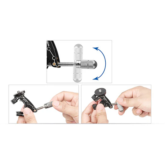 Leofoto MC-30 Clamp Mount Soporte de Abrazadera para Smartphone / Cámara de 1,3