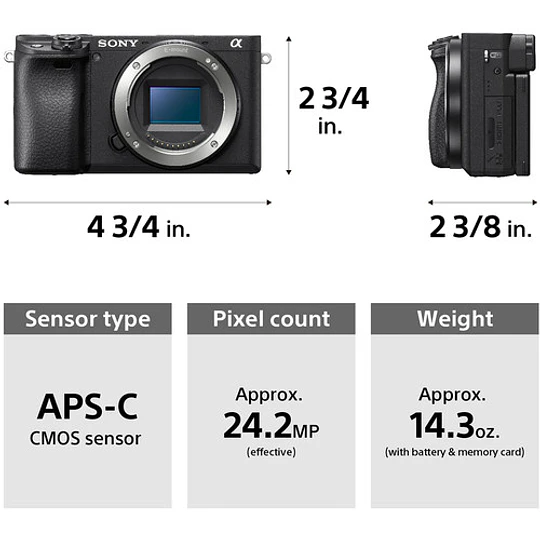 Sony a6400 Kit Cámara Mirrorless de 24.2MP APS-C con Lente 16-50mm f/3.5-5.6 II / ILCE-6400KBQE38 - Image 10
