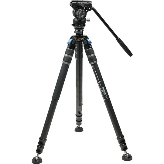 Sirui SVS60+S3 Kit de Trípode de Vídeo de Fibra de Carbono con Ajuste de Altura de Un Solo Paso - Image 2