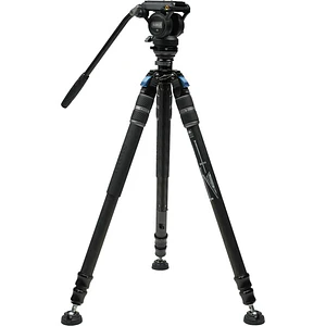 Sirui SVS60+S3 Kit de Trípode de Vídeo de Fibra de Carbono con Ajuste de Altura de Un Solo Paso