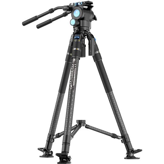 Sirui SVS75 Kit Trípode de Fibra de Carbono con Rapid-System y Cabezal Fluido SVH15 (75mm) - Image 1