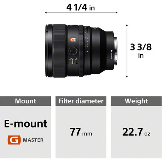 Sony FE 85mm f/1.4 GM II Lente para Sony E / SEL85F14GM2 - Image 10