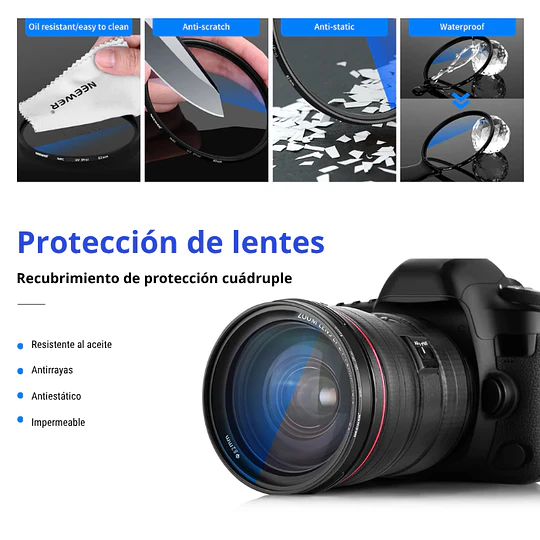 Neewer MRC Ultra Slim Filtro UV de 77mm - Image 5