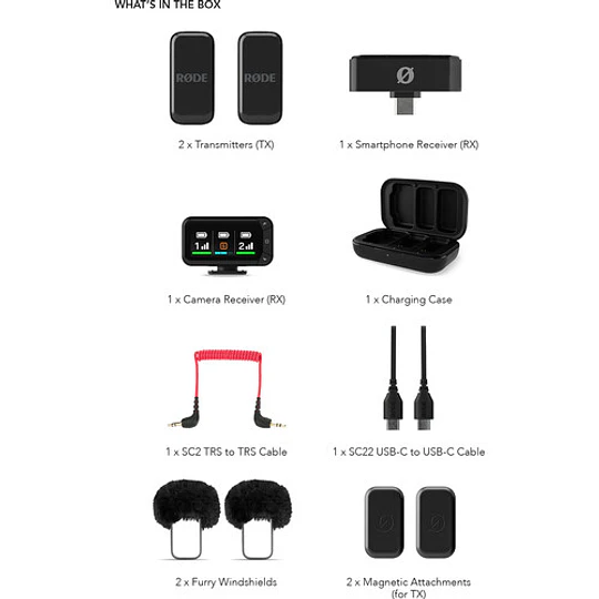 RODE Wireless Micro Micrófono Wireless Ultracompacto para Cámaras y Smartphone (2.4GHz) - Image 10