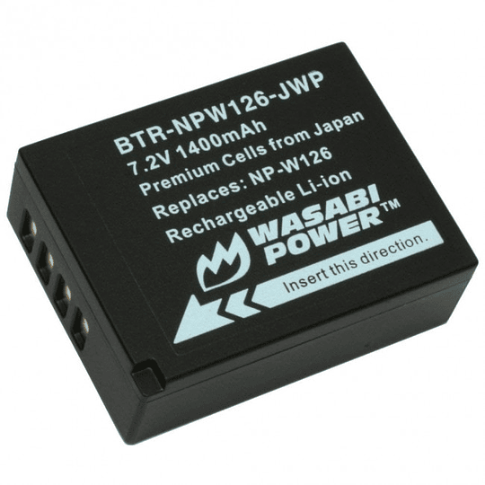 Wasabi Power NP-W126 Batería para Fujifilm / BTR-NPW126-JWP 