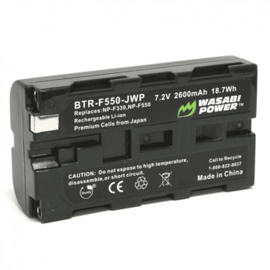 Wasabi Power NP-F550 Batería para Cámaras y Leds / BTR-F550-JWP