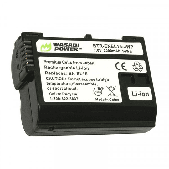 Wasabi Power EN-EL15 Kit de Baterías y Cargador para Nikon / EN-EL15 - Image 2