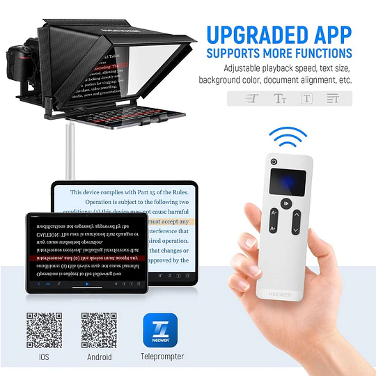 Neewer X12 Teleprompter Remoto Compatible con Cámara y Tablet - Image 3