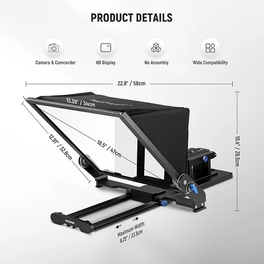 Neewer X17 II Teleprompter de 17” con Control Remoto  - Image 9