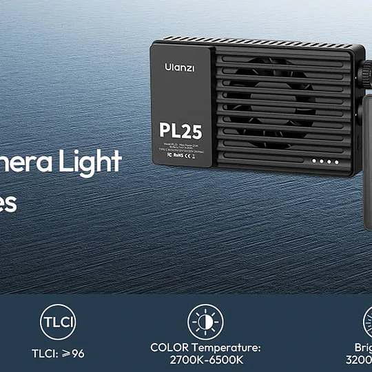 Ulanzi PL25 Luz Led Bicolor Con Controles Simples y Difusor / UL-L156 - Image 9