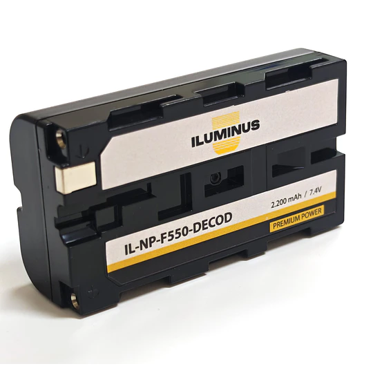 Iluminus Batería NP-F550 Decodificada (Para Luces Led y Cámaras) / IL-NP-F550-DECOD - Image 1