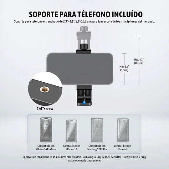Neewer Trípode para Celular 168cm con Bluetooth / 10105988EU - Image 4