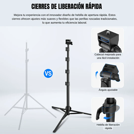 Neewer Trípode para Celular 168cm con Bluetooth / 10105988EU - Image 3