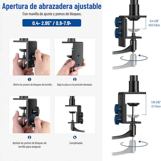 Neewer Soporte de Escritorio con Abrazadera C (Pack 2) / 10103708EU - Image 4