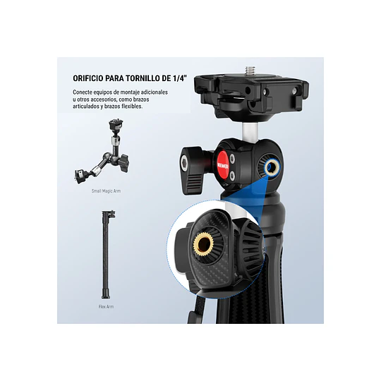 Neewer Trípode de escritorio Extensible 38cm. Compatible con Celular, Cámara y GoPro / 10104171EU - Image 6
