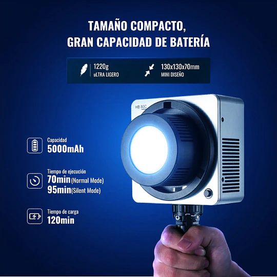 Neewer Luz LED RGB Portátil con Batería y Montura Bowens COB 80W / 10106634EU - Image 4