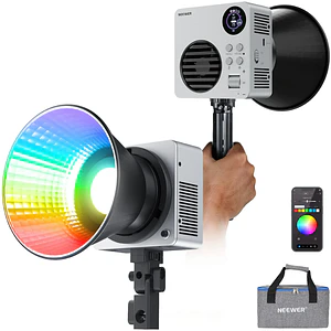 Neewer Luz LED RGB Portátil con Batería y Montura Bowens COB 80W / 10106634EU