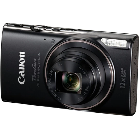 Canon PowerShot ELPH 360 HS A Digital Camera (Black) / 7280C001 - Image 1