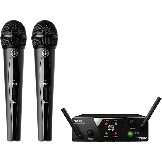 AKG WMS40 Mini BD US25A/C Kit de Micrófono Inalámbrico Vocal Doble - Image 1