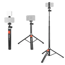 Neewer TS05 Trípode de Viaje 160cm para Smartphone y Cámara