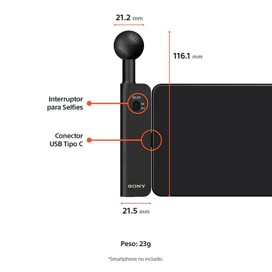 Sony ECM-AX10 Micrófono de Audio Espacial para Smartphone / ECM-AX10 - Image 3