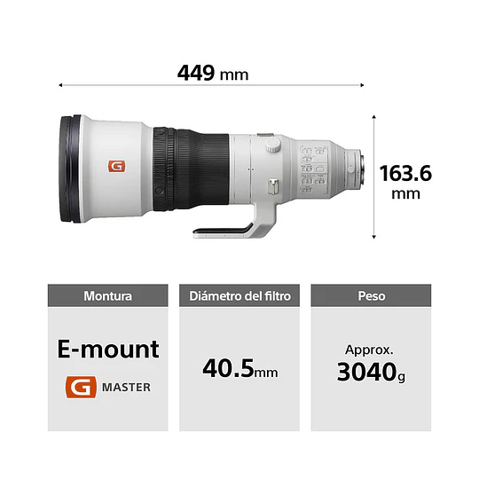 Sony FE 600mm f/4 GM OSS Lente para Sony E / SEL600F40GM - Image 2