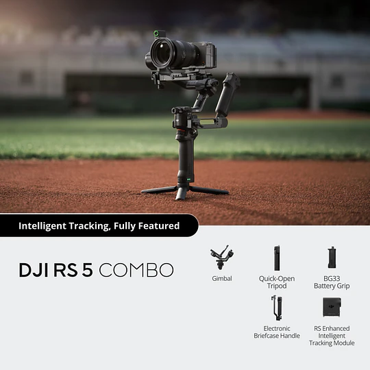 DJI RS 5 Combo Estabilizador Gimbal con Módulo de Seguimiento y Asa Electrónica - Image 3