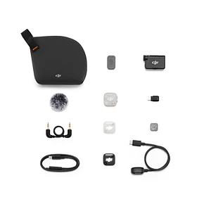 DJI Mic Mini 2S (1 TX + 1 RX) Micrófono Inalámbrico con Grabación Interna 32 bits