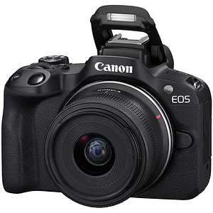 Canon EOS R50 Content Creator Kit Cámara Mirrorless con Lente RF-S 18-45mm, Micrófono DM-E100 y Trípode / 5811C059