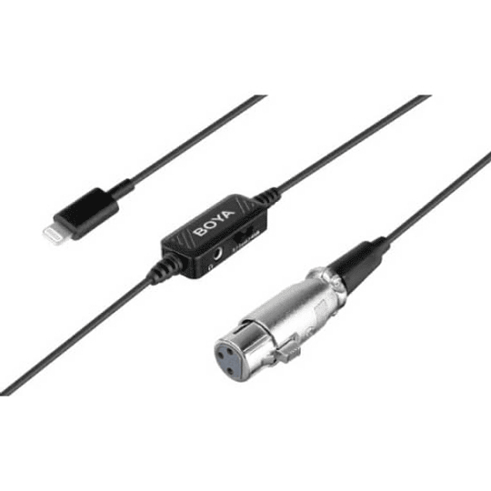 Boya BY-BCA7 Cable Con Preamplificador Lightning – XLR Hembra - Image 1