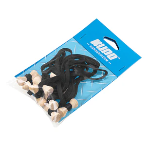 Kupo BG5006BK Abrazadera Elástica para Cables con Toggle de Madera (Pack de 10)
