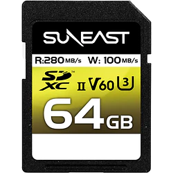 Suneast 64GB ULTIMATE PRO SDXC UHS-II V60 Tarjeta de Memoria