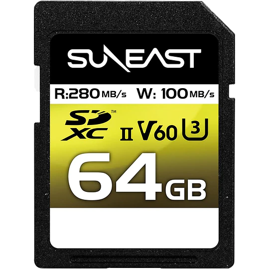 Suneast 64GB ULTIMATE PRO SDXC UHS-II V60 Tarjeta de Memoria - Image 1