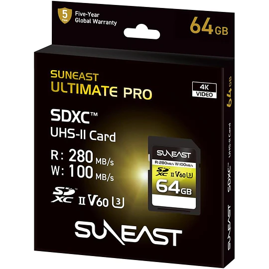 Suneast 64GB ULTIMATE PRO SDXC UHS-II V60 Tarjeta de Memoria - Image 2